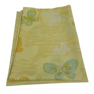 Vintage Standard Pillowcase Butterfly 70s Pequot Yellow Cottagecore Retro
